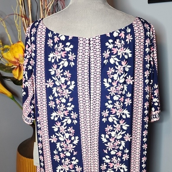 Eliza J Floral Border Print Jersey Dress Size 18W NWT - Picture 11 of 16